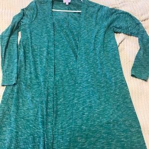 LuLaRoe long green/teal cardigan duster